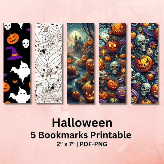 Halloween Bookmarks Printable #BM 001B