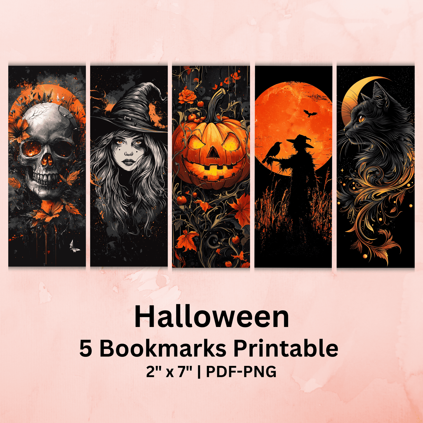 Halloween Bookmarks Printable #BM 001C