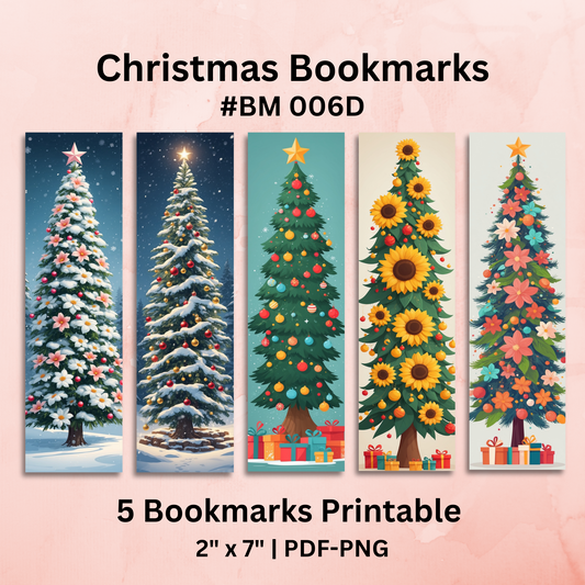 Christmas Bookmarks Printable BM #006D