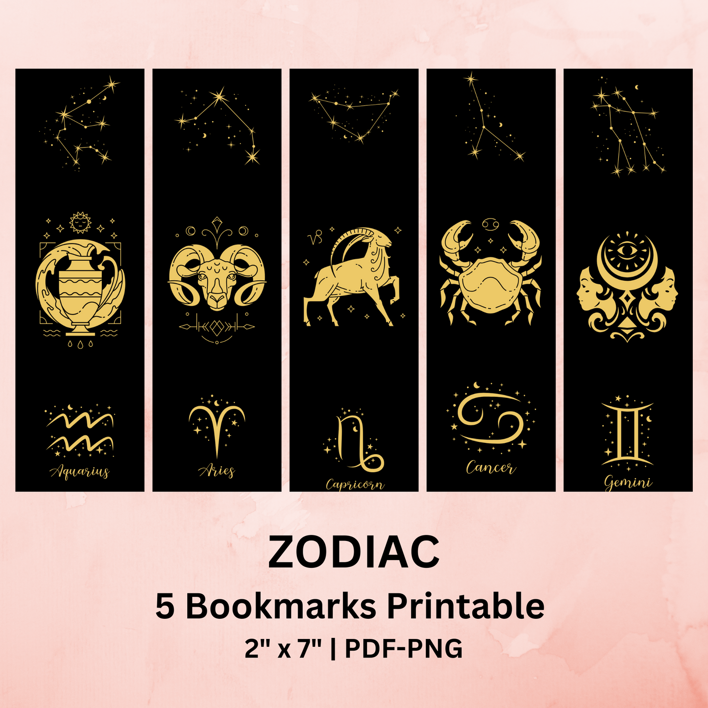 Zodiac Bookmarks Printable #BM 005