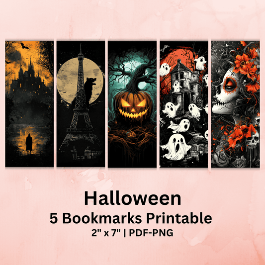 Halloween Bookmarks Printable #BM 001D