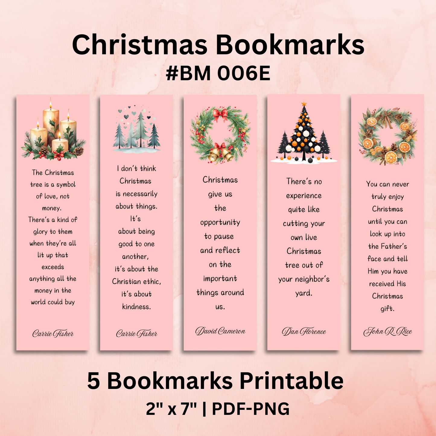 Quetos Best Christmas Bookmarks BM #006E