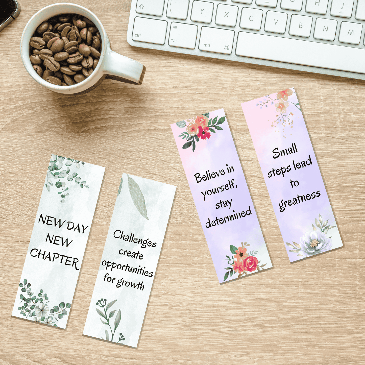 Motivational Quetos Watercolor Bookmarks Printable #BM 004