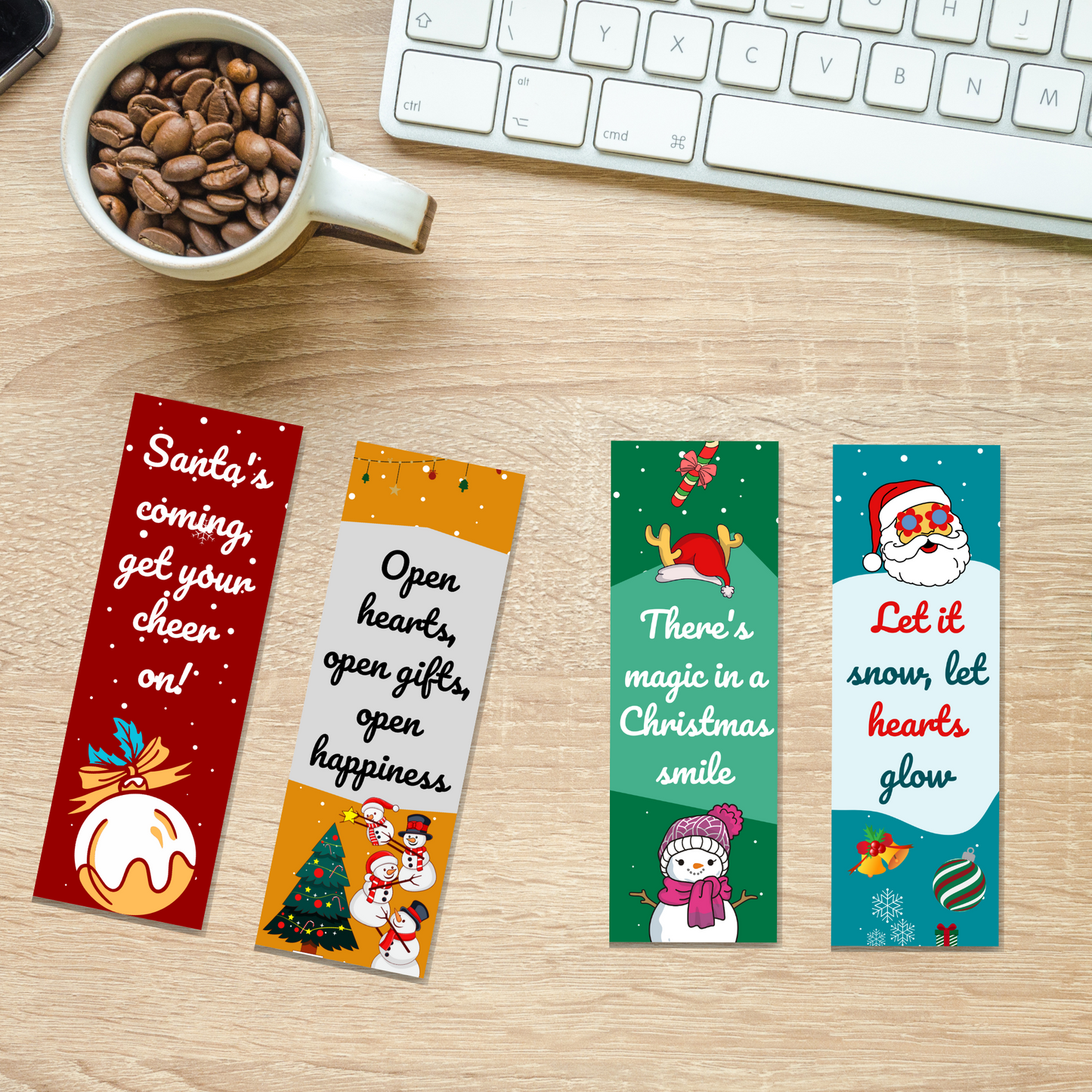 Christmas Bookmarks Printable BM #006