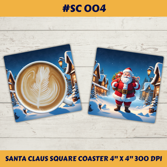 Santa Claus Square Coaster #SC 004