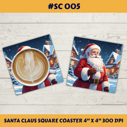 Santa Claus Square Coaster #SC 005