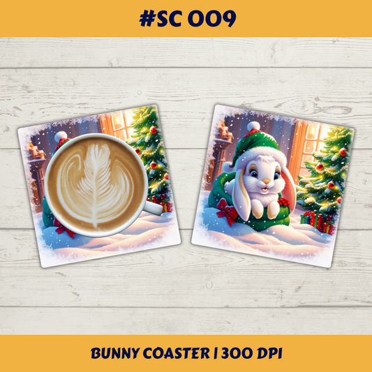 Bunny Square Coaster #SC 009