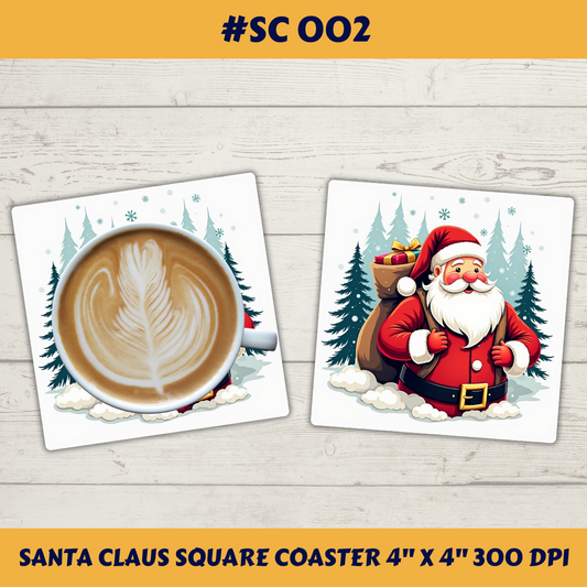 Santa Claus Square Coaster #SC 002