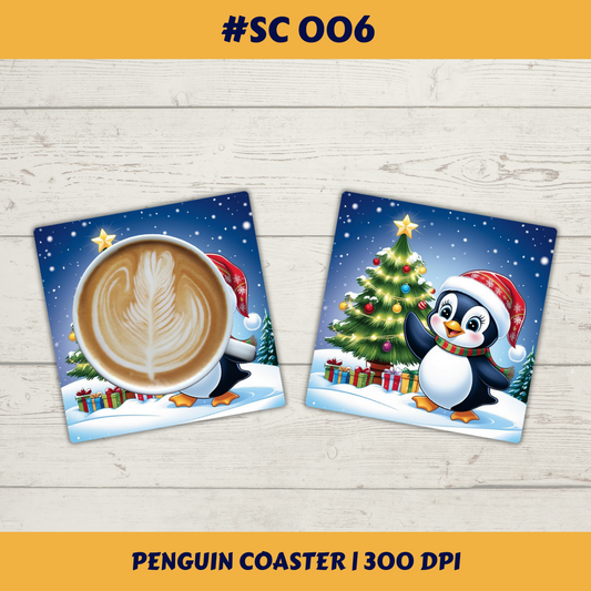 Penguin Square Coaster #SC 006