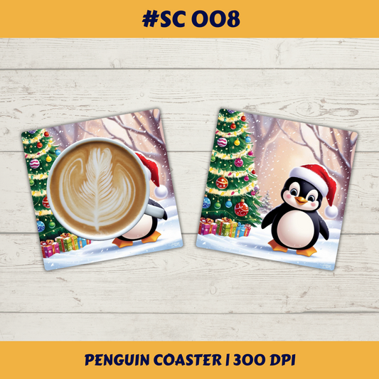 Penguin Square Coaster #SC 008