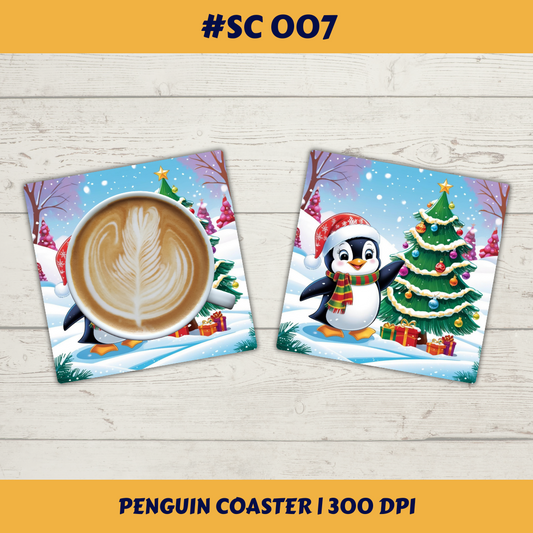 Penguin Square Coaster #SC 007