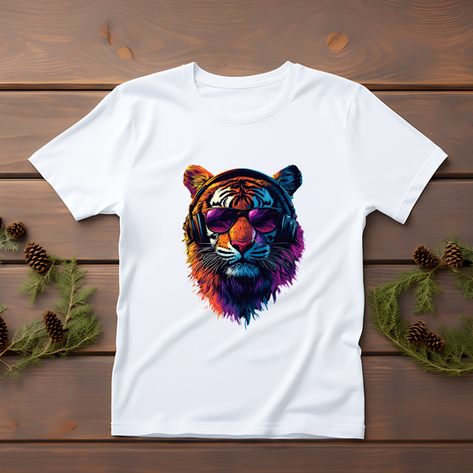 DJ Tiger T-Shirt Design #TS-0012