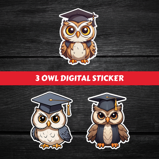 Owl Digital Sticker Printable #DS 015