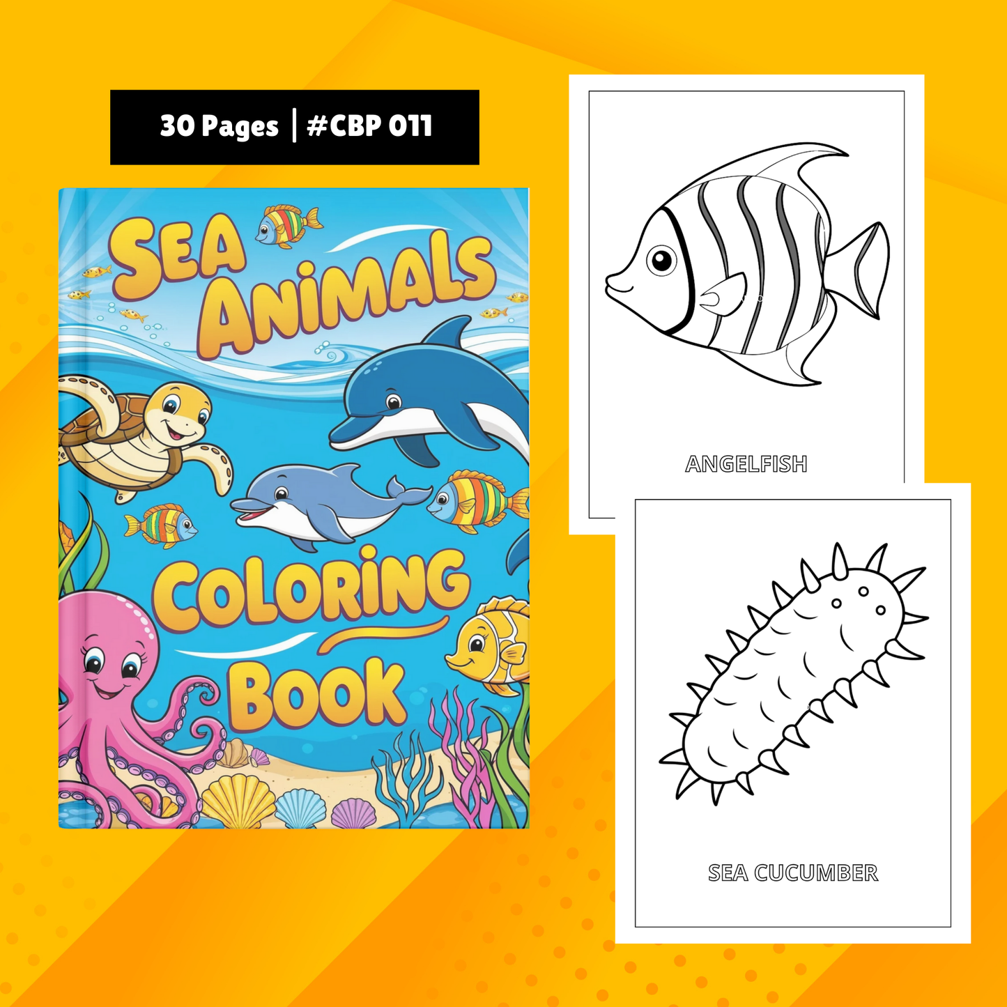 Buku Mewarnai Anak Edisi Sea Animals