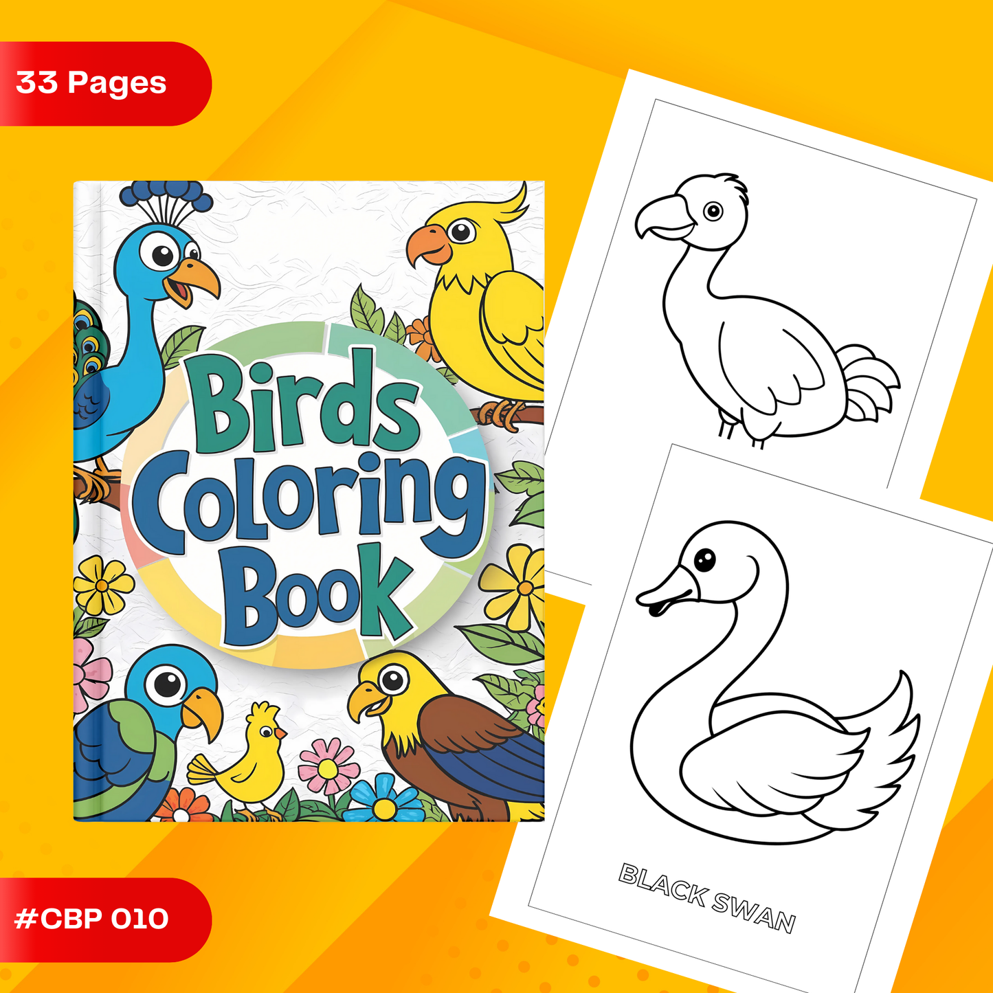 Buku Mewarnai Anak-Anak Edisi Burung #CBP 010