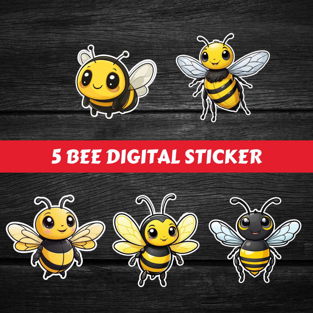 Bee Digital Sticker Printable #DS 001