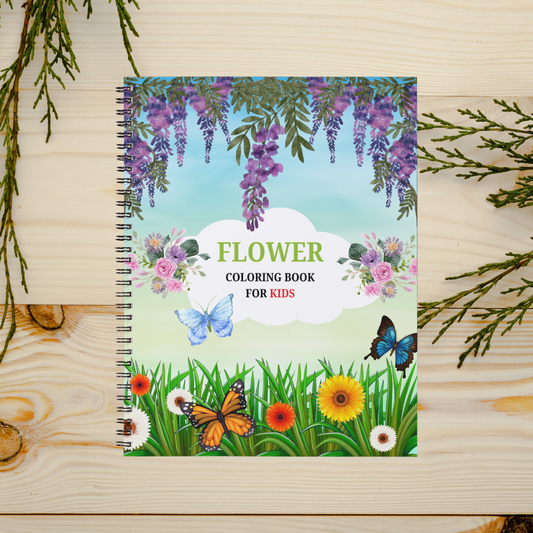 Flower Coloring Book Page Digital Printable #CBP 007