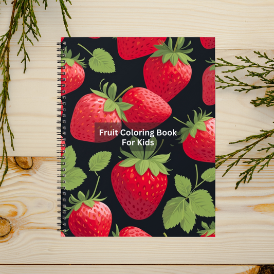 Fruits Coloring Book Page Digital Produk Printable #CBP 006