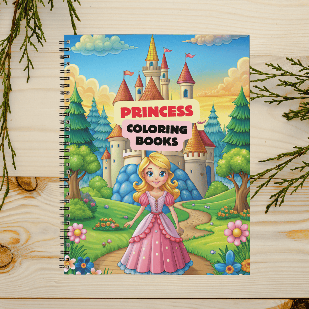 Princess Coloring Books Page Digital Printable #CBP 008