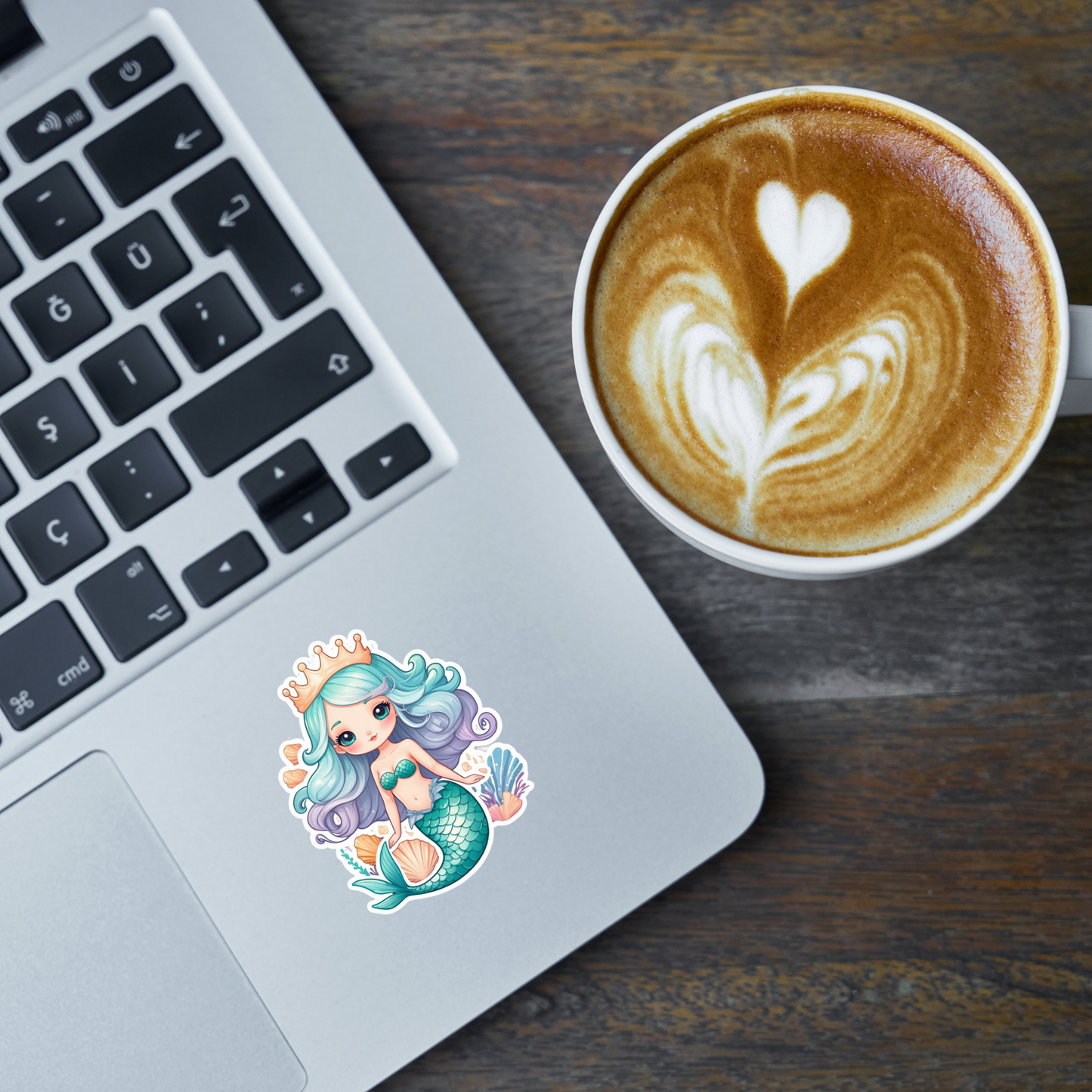 Cute Mermaid Sticker Printable #DS 006